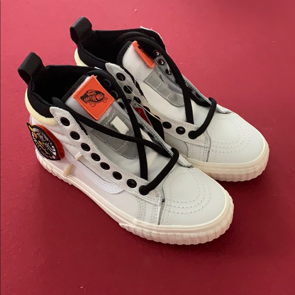 NASA white high top VANS